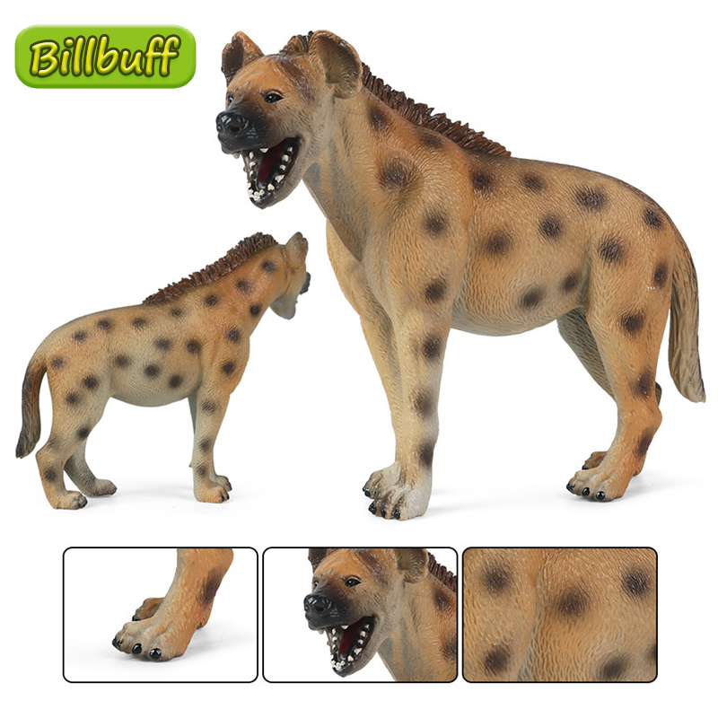Kids First Education - 11cm Simulations-Wildtierfiguren aus ABS, Hyänen-Modelle, Actionfiguren,