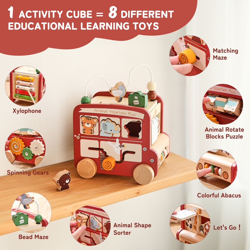Holzbus-Spielzeug mit individu – Kids Education Name Bewertung und Preis