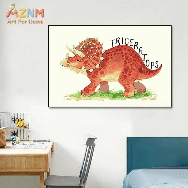 AZNM Aquarell-Dinosaurier-Lein – Kids Education Name Bewertung und Preis