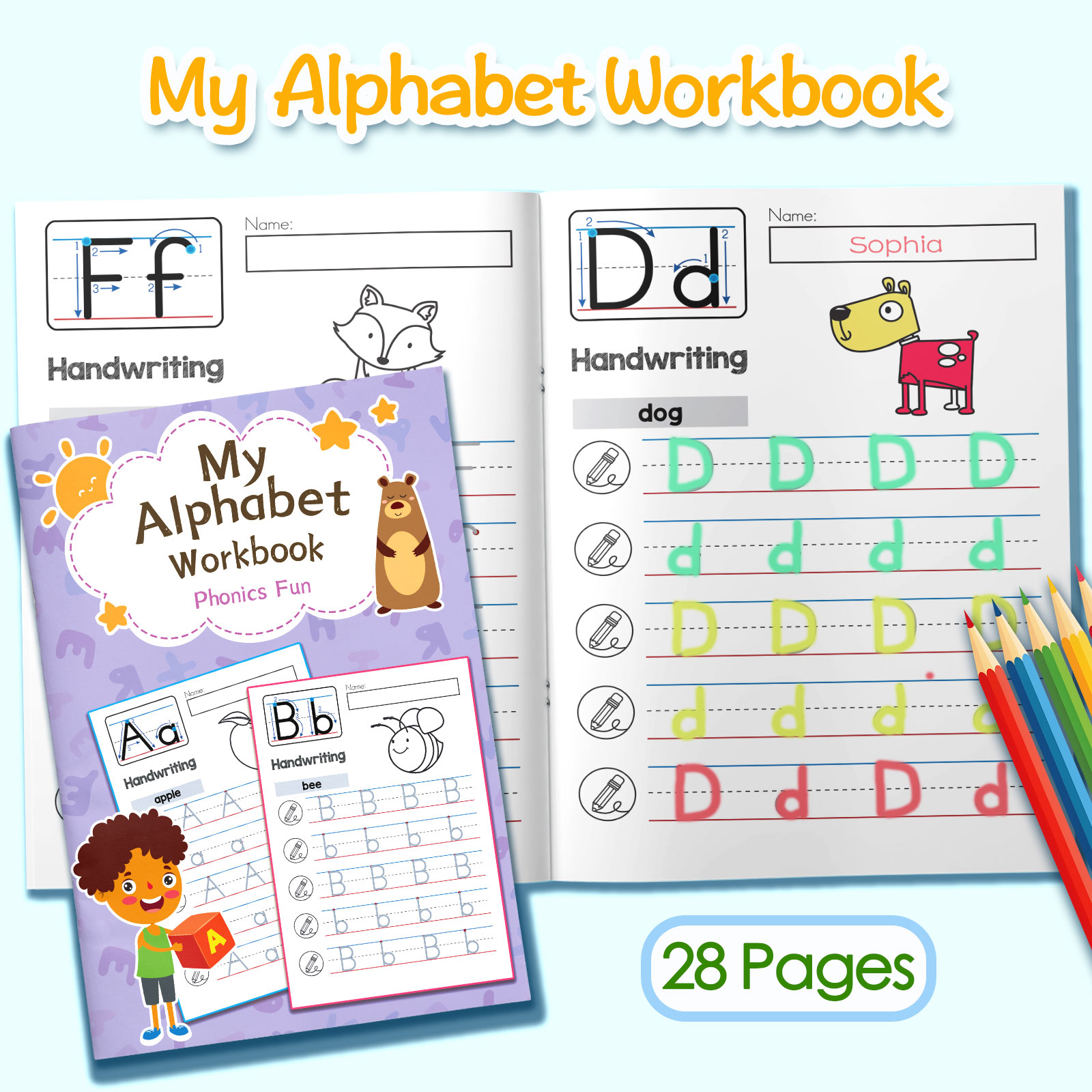 Malbuch für Kinder mit Alphabe – Kids Education Activities Bewertung und Preis